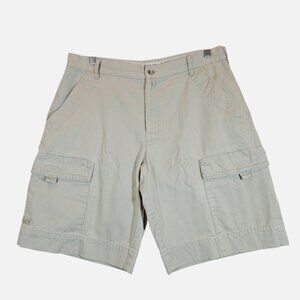 Columbia Mens Beige Cargo Shorts Size 36/11 Cotton Outdoor Casual Work Gorpcore
